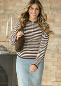 Things Between® Piper Henley Striped Pullover